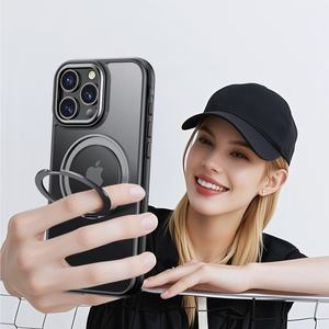 LISEN ، مصممة لهاتف آيفون 16 برو ماكس 16e ، جراب شفاف رفيع للغاية مع حامل مغناطيسي غير مرئي ، غطاء صلب للصدمات - Product Image 2