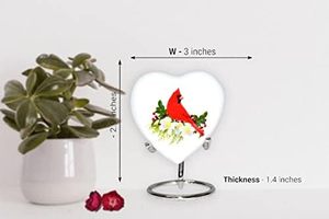 Traditional Aluminum Heart Shape Funeral <b>Keepsake</b> Urn <b>Memorial</b> Ash Container Crafted With Elegant Surface Finish - Product Image 2