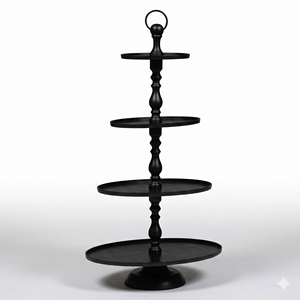 Flower Design Stainless Steel Cake Stand Rectangle Shape Reusable Hand Wash Only Dessert Displays for Celebrations Cake Stand - Product Image 3