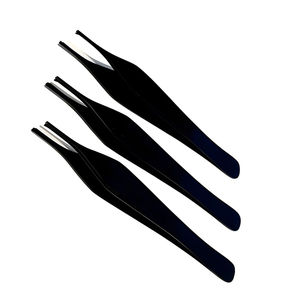 Pinzas para tejidos TC Adson 1x2 con dientes de rata y puntas dentadas marrones, pinzas Adson de acero recubierto de negro para cirugía de precisión - Product Image 1