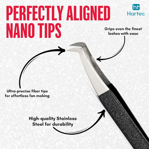 Custom Logo Eyelash Tweezers, High Precision Curved Tweezers For Eyelash Extension, Stainless Steel Glitter Lash Applicator Tool - Product Image 6