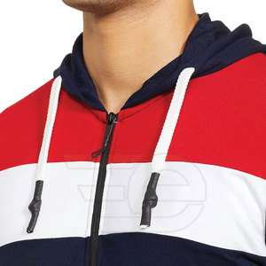 ชุดวอร์มมีฮู้ดซิปสำหรับผู้ชาย น้ำหนักเบา เหมาะสำหรับออกกำลังกาย วิ่ง ฟิตเนส ฝึกซ้อมกลางแจ้ง ระบายอากาศได้ดี สวมใส่สบาย - Product Image 4