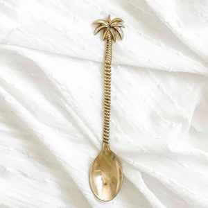 Cuillère à dessert en laiton, design fleur et feuille, couverts, cuillère en laiton, prix les plus bas - Product Image 6