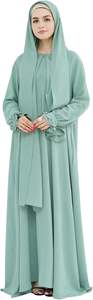Abayas pour femmes à séchage rapide et respirantes, manches longues, qualité supérieure, vente en gros, abayas musulmanes pour femmes en couleur unie, services OEM - Product Image 2