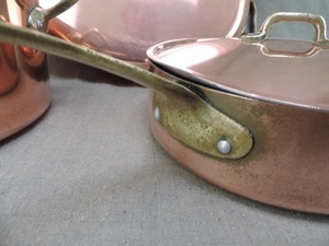 Marmite en cuivre de qualité supérieure avec couvercle, double poignée, compatible four, gaz et induction, design vintage - Product Image 6