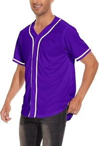 Uniforme de Béisbol Personalizado, Jersey Rojo con Botones al Frente, Transpirable, de Poliéster/Algodón, Manga Corta, Unisex, Personalizable - Product Image 4