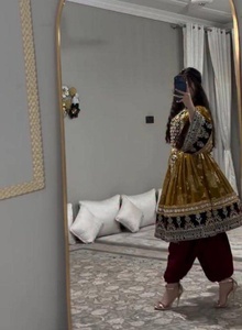 Robes Salwar Kameez Afghanes Kuchi Broderie Dentelle Haute Qualité Respirantes Robes de Mariage 2025 Vente Chaude en Gros - Product Image 4