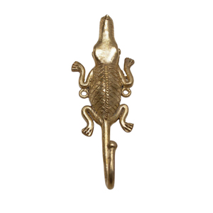Gancho de Pared de Metal Sólido Estilo Antiguo con Forma de Lagarto, Resistente, para Colgar Ropa, Abrigos y Llaves, Decoración Tropical - Product Image 1