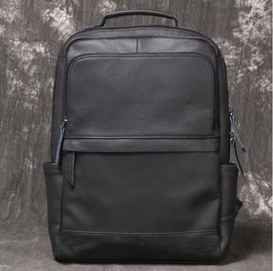 Sac à dos de travail vintage en cuir véritable HAWK SPORTS INDUSTRIES, grande capacité, sangle réglable, fermeture à glissière, unisexe, pour ordinateur - Product Image 4