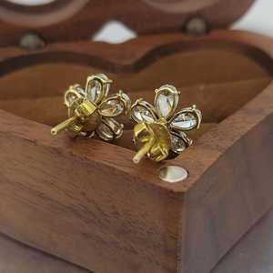 Cluster Moissanite Pear cut Flower <b>Stud</b> Earrings 925 <b>Silver</b> Fine Jewelry Engagement for Women's Charm Gift Partners - Product Image 2