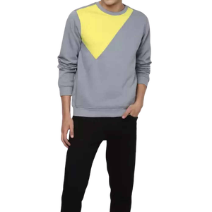 เสื้อสเวตเชิ้ตคอกลมคุณภาพสูงสำหรับผู้ชาย ผ้าฝ้ายฟลีซ แฟชั่นลำลอง รับผลิตแบบ OEM ODM สำหรับการส่งออก คู่มือการผลิตเสื้อผ้าระดับพรีเมียม - Product Image 1