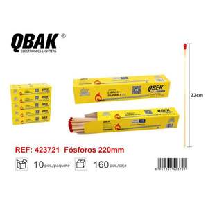 Allumettes à cigares FOSFOROS Premium 220 mm - Allumettes de sécurité classiques avec logo imprimé, forme bâton, usage domestique - Product Image 1