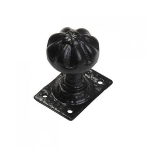 Wholesale Cast Iron Cabinet Knobs Fluted Pumpkin Drawer Pulls Vintage <b>Wardrobe</b> Hardware <b>Rustic</b> Furniture Knobs With Backplate - Product Image 6