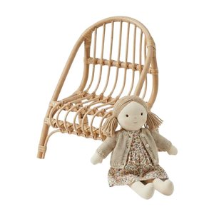 Wholesale Rattan Doll Deck Chair Beach Style <b>Miniature</b> Furniture Factory Price Hot Sale Sustainable Handcrafted Kids Toys - Product Image 1