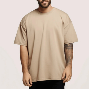 เสื้อยืดโอเวอร์ไซส์แบรนด์ส่วนตัว ผ้าฝ้ายสตรีทแวร์ พิมพ์โลโก้ ปักลาย หนักแน่น รับผลิตแบบ OEM ODM จากโรงงาน - Product Image 1