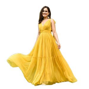 Mujeres bastante cuello alto sin mangas ocasión desgaste piso longitud diseñador piso longitud hecho a mano Maxi vestido - Product Image 1