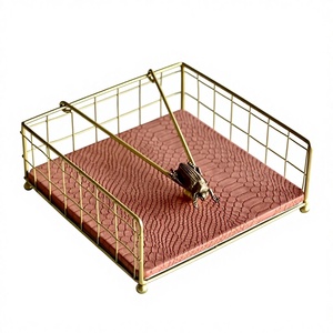 Porta Servilletas Metálico Ecológico, Seguro para Contacto con Alimentos, Recubrimiento Negro, Multiusos, Diseño Único Hecho en India, BS International - Product Image 5