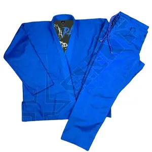 Vente en gros de kimono de jiu-jitsu/bjj gi costumes brésiliens de jui jitsu uniformes bleus Kimon kimono de jiu-jitsu personnalisé/bjj gi sui