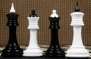 ชุดหมากรุกสไตล์คลับโซเวียตปี 1940 สุดหรู ขนาด 4 นิ้ว ทำจากไม้มะเกลือและไม้บ็อกซ์วูดสีขาว ราคาดีที่สุด - Product Image 3