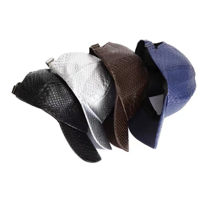 Casquette de baseball unisexe décontractée avec sangle en cuir réglable, motif croco, en cuir PU pour femmes et hommes - Product Image 5