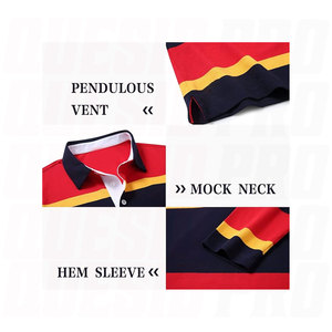 Polos de rugby personnalisés en coton 100% pour hommes, broderie et impression sur écran, polos tricotés pour hommes, vêtements de sport, vêtements de rugby - Product Image 5