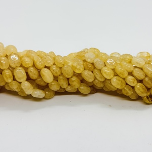Cuentas de Aventurina Amarilla Natural, Forma Ovalada, Lisas, para Joyería, 16 Pulgadas, Venta al Por Mayor - Product Image 1