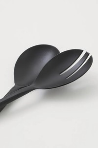 Juego de servidores de ensalada de acero inoxidable negro para eventos de boda al mejor precio - Product Image 2