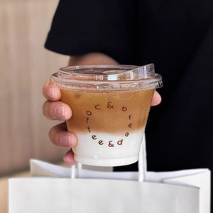 YAMAT <span class=keywords><strong>Gobelet</strong></span> en plastique PET transparent jetable pour thé au lait et café glacé, avec logo personnalisé, diamètre 98 mm, 12, 14, 16, 18, 20, 24 oz, vente chaude - Product Image 4