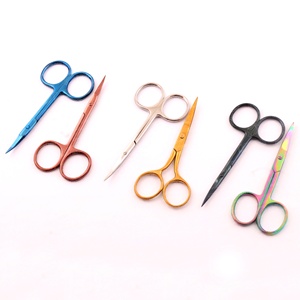 Punta puntiaguda de tijera de acero inoxidable para recortar cejas curvas con logotipo personalizado al por mayor para el cuidado de las uñas y el uso diario - Product Image 5