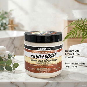 Acondicionador Capilar Nutritivo de Aceite de Coco al por Mayor para Cabellos Rizados 2c-4c Crema Reparadora Profunda para un Cabello Más Fuerte y Saludable - Product Image 6