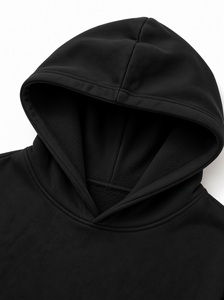 Sweat à capuche imprimé LORY WING unisexe, coupe ample, noir, streetwear décontracté, vêtements d'automne - Product Image 5