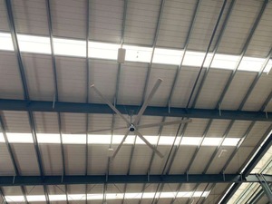 พัดลมอุตสาหกรรม HVLS ดีไซน์เฉพาะ พร้อมมอเตอร์ประหยัดพลังงาน โครงสร้างแข็งแรง ทนทาน และให้ลมกระจายกว้าง มีจำหน่ายแล้ว - Product Image 3