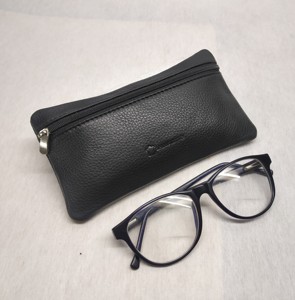 Étui à Monnaie en Cuir pour Femmes, Étui à Lunettes, Housse de Protection, Accessoire de Voyage Portable, Doublure Velours, Fermeture Éclair PVC, Sûr, Direct Usine - Product Image 4
