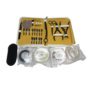 Kit professionnel d'extensions de cheveux avec pinces, ciseaux, pincettes et ruban adhésif pour l'installation et le retrait - Product Image 2