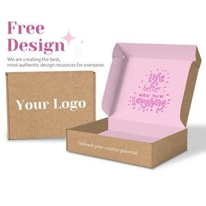 Custom Eco-Friendly Kraft Corrugated Mailer Box for Clothing <b>Biodegradable</b> Portable Shipping <b>Packaging</b> with Logo Printing - Product Image 3