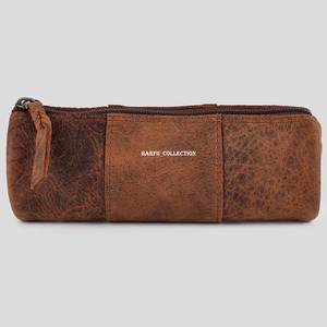 Portefeuille zippé en cuir avec plusieurs compartiments, profil fin, pour les voyages, le bureau, le rangement des pièces de monnaie, des cartes et l'utilisation quotidienne - Product Image 1