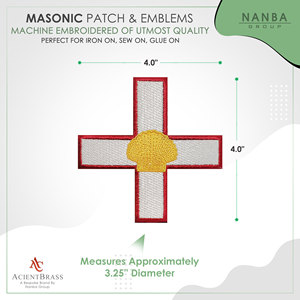Guernsey Flag Patch Iron On Patch Sew on <b>Badge</b> Embroidered Patch - Product Image 3