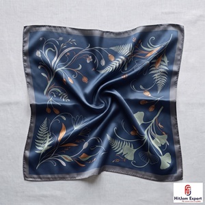 Custom <b>Printed</b> Short Scarf Fabric White Label Textile Manufacturer OEM ODM Fashion <b>Accessories</b> Custom Branding Export - Product Image 2