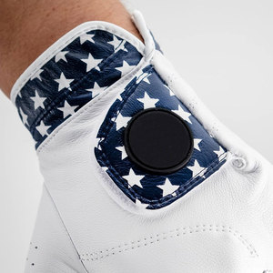 Gant de golf en cuir premium, durable, longue durée, pour homme et femme, logo personnalisé, antidérapant, blanc, haute qualité. - Product Image 5