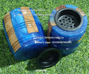 Diffuseur de parfum décoratif |   Brûleur d'encens Bakhoor Medkhan en résine et bois fait à la main |   Cadeau parfait pour le Ramadan et l'Aïd - Product Image 4