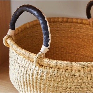 <b>Baskets</b> Round Two Handle Natural Palette Handmade <b>Storage</b> <b>Basket</b> Wholesale eco-friendly Made in Vietnam - Product Image 3