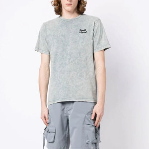 T-shirt délavé à l'acide 100% coton de haute qualité, léger, séchage rapide, coupe classique, design unique délavé, parfait pour le streetwear et les tenues décontractées - Product Image 2