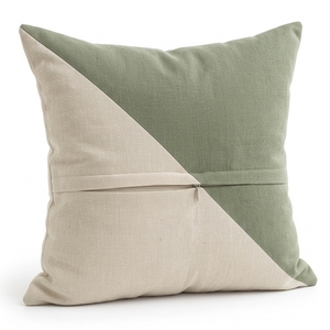 Oreiller de cou rectangulaire blanc, style moderne minimaliste, respirant, écologique, avec rembourrage en fibres, 100% coton, 100% polyester - Product Image 2