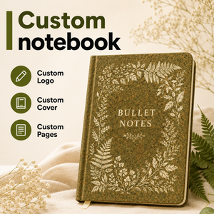 Set LABON Forest Moss Cork: Libro con Copertina Rigida in Sughero Naturale Ecologico, Pagine Punteggiate, Regalo Botanico - Product Image 1