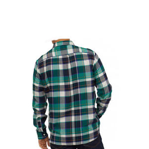 Chemises décontractées pour hommes, coupe ajustée, manches longues, en flanelle à carreaux avec doublure sergé, coton/polyester, personnalisables, avec étiquette de soin sur mesure – Tendance actuelle - Product Image 6