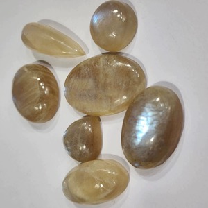 Pierres précieuses en pierre de lune africaine naturelle de haute qualité, finement polies, de formes variées, pour la fabrication de bijoux, matériau en cristal de diamant - Product Image 1