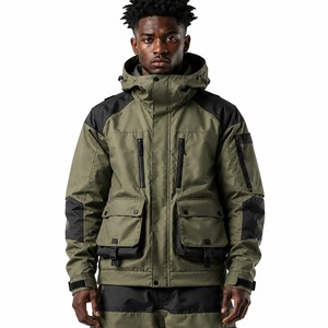 Conjunto de Chándal Táctico Techwear, Chaqueta Impermeable y Pantalones Cargo, Ropa Urbana para Exteriores, Fabricante OEM Personalizado - Product Image 4