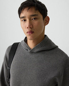 Sudadera con Capucha de Punto Casual para Hombre de Alta Calidad, Color Gris Sólido, Anti-Pilling, Corte Regular, Moda Otoño Invierno - Product Image 5