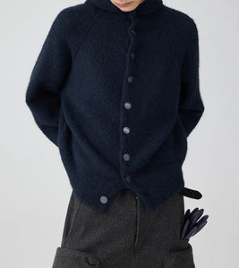 Sweat à capuche en mohair personnalisé avec logo, pull 100 % mohair pour homme, vêtements d'hiver tendance, sweat à capuche brossé et duveteux, pull tricoté OEM ODM - Product Image 3