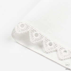 15mm <b>White</b> Geometric Guipure GPO <b>Lace</b> Trim Customizable Direct Factory 20 Meter Packing for Bridal Veils Gowns Invitations Decor - Product Image 2